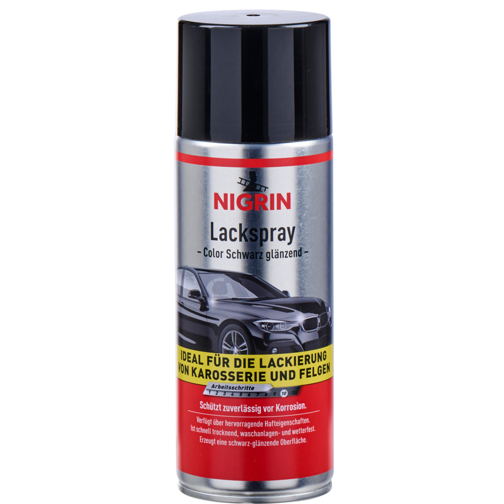 Nigrin Lackspray schwarz, glänzend, 400 ml image number 0