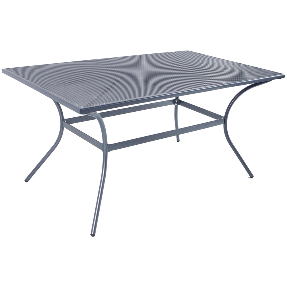 Gartentisch 150 x 90 x 72 cm Streckmetall anthrazit