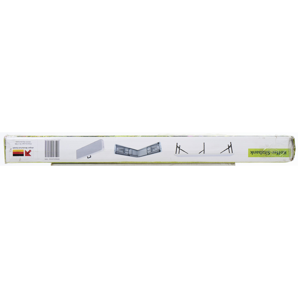 Klappsitzbank 180x28x43,5 cm aus HDPE in Weiß image number 6