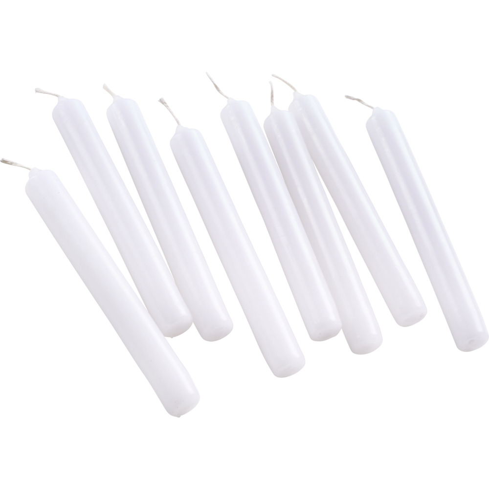 Tafelkerzen 8 St&uuml;ck 190 x &Oslash; 22 mm wei&szlig; image number 1