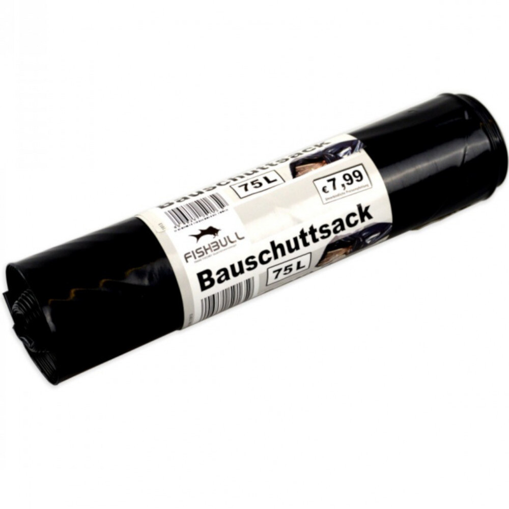 Bauschuttsack 75 Liter 100µ 5 Stück in schwarz