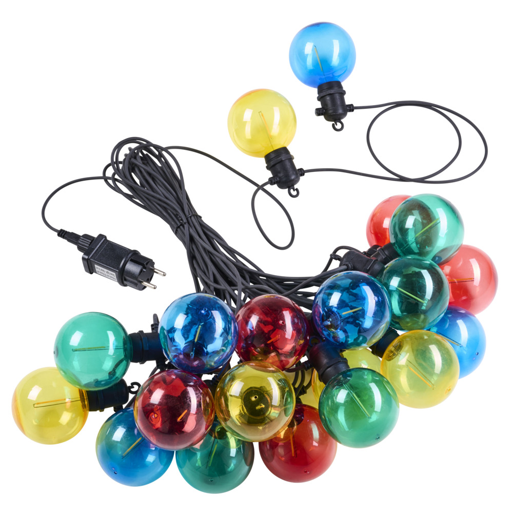 LED-Lichterkette 20 m multicolor mit 20 Birnen image number 0