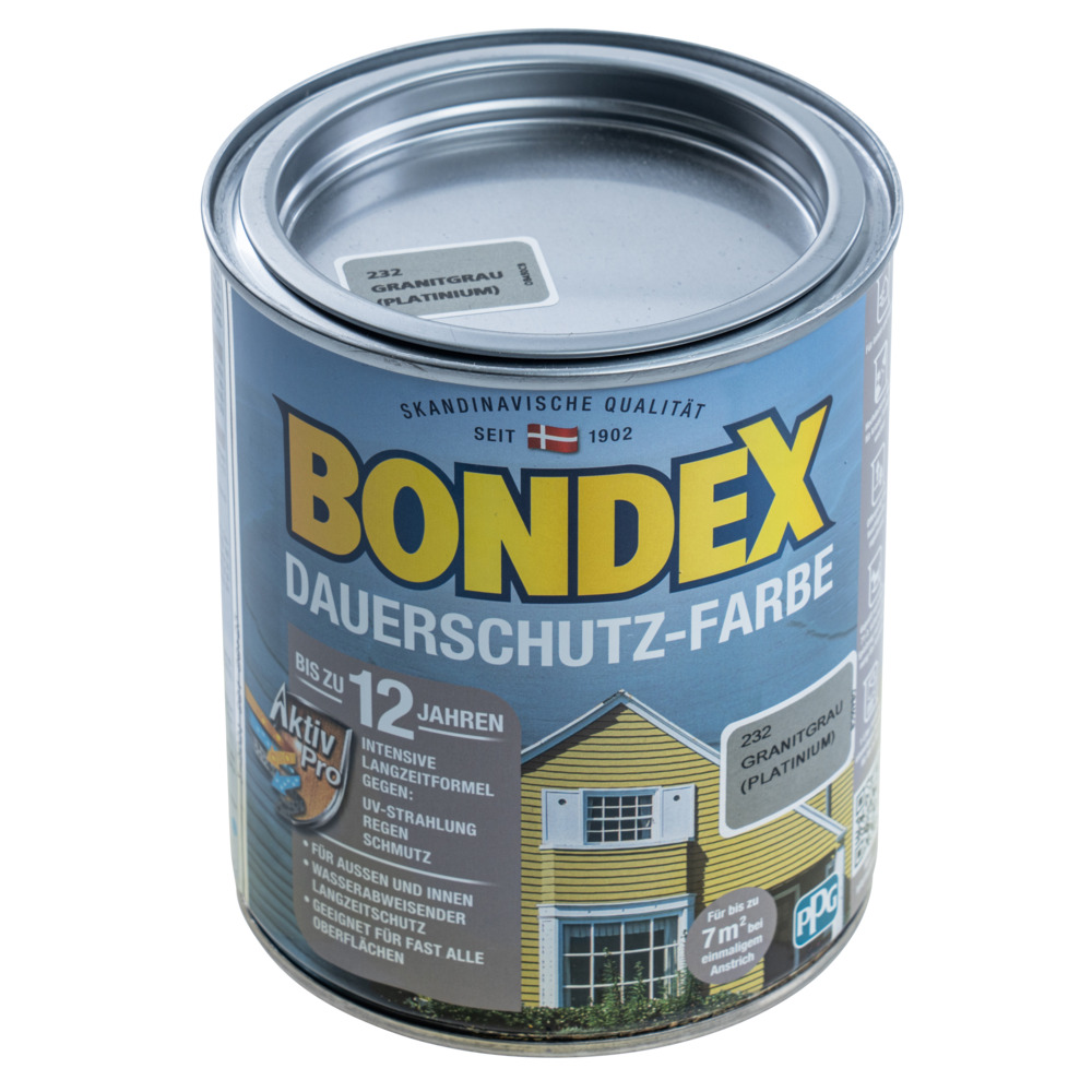 BONDEX Dauerschutz-Farbe Granitgrau 750 ml image number 1