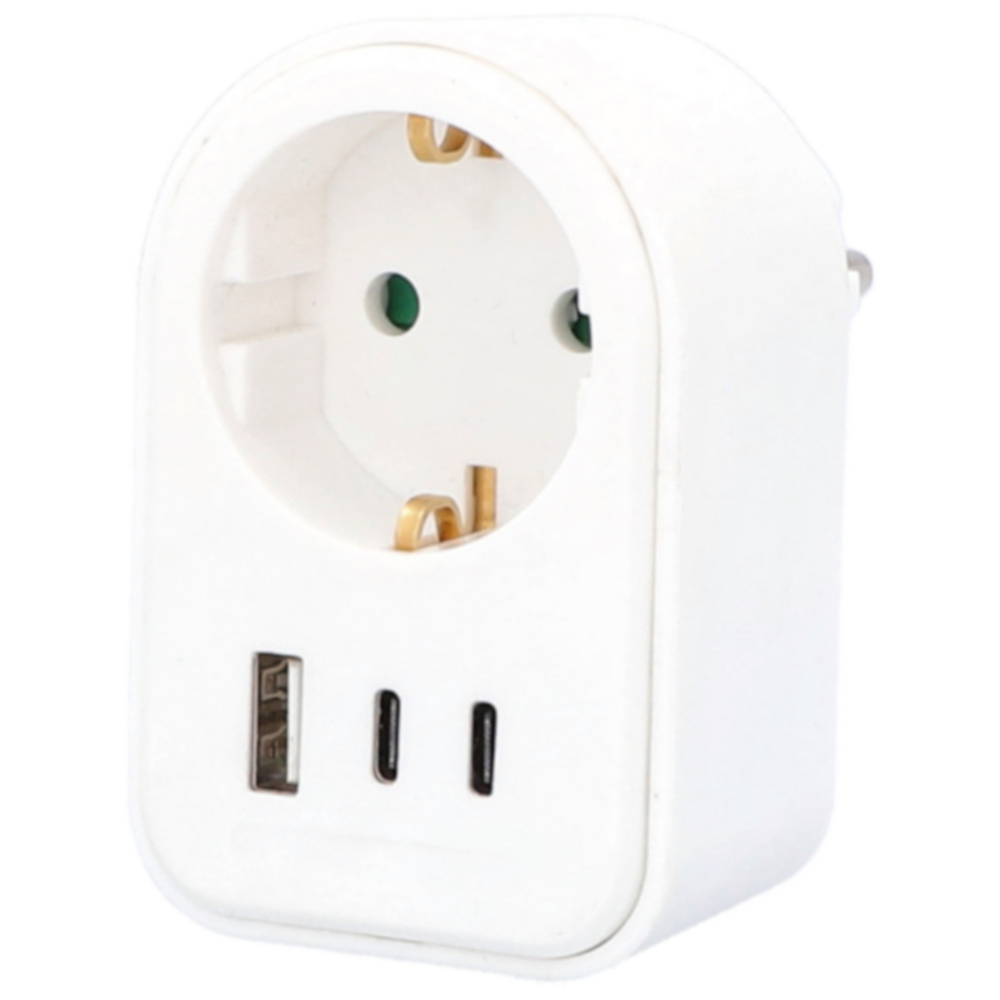 Zwischenstecker USB A+C 3,4A wei&szlig; image number 0