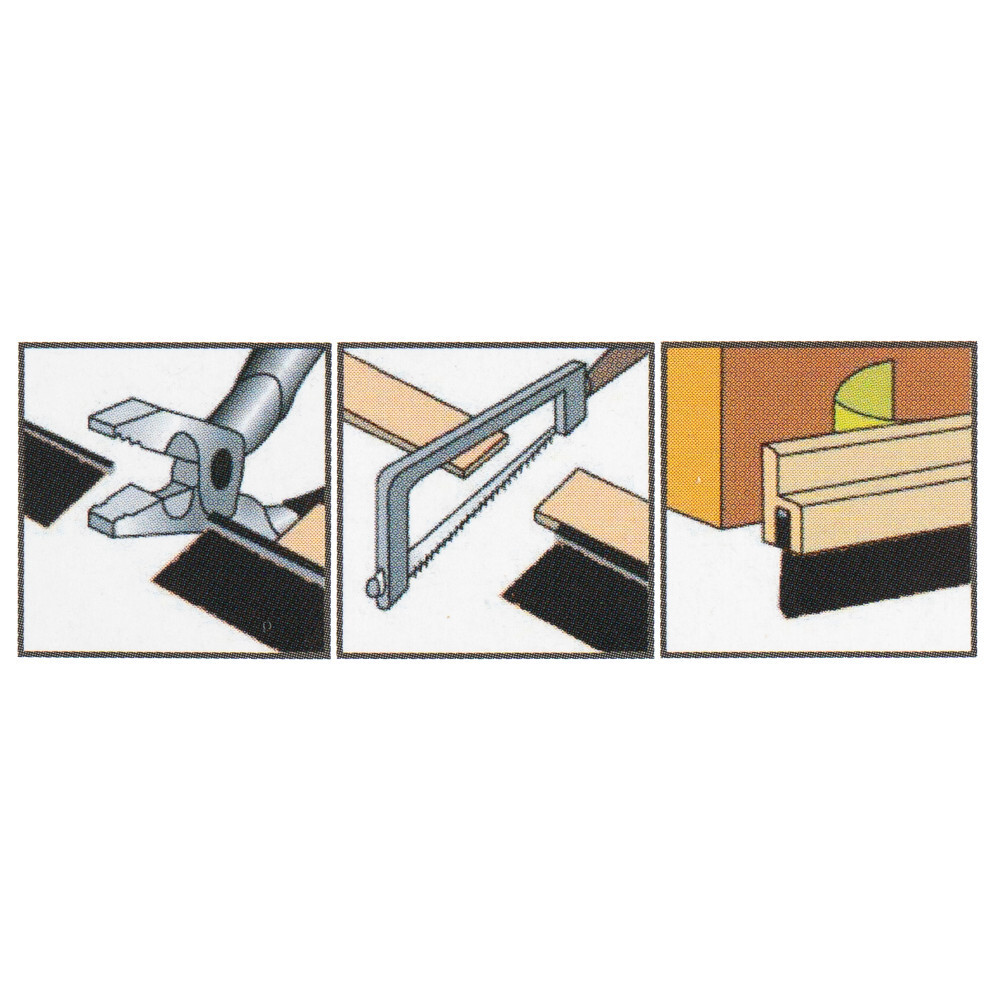 Bürstenleiste selbstklebend aus PVC braun image number 2