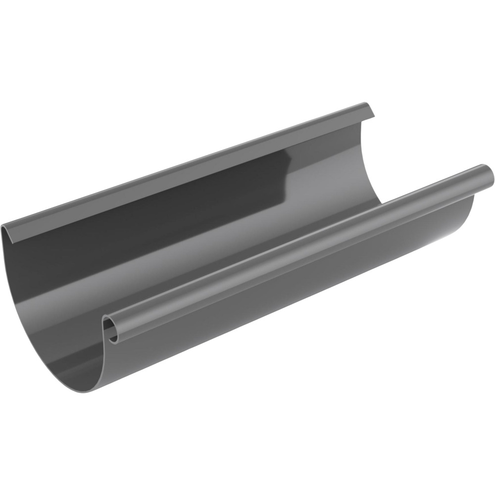 Dachrinne PVC 2 m RG 100 schwarzgrau