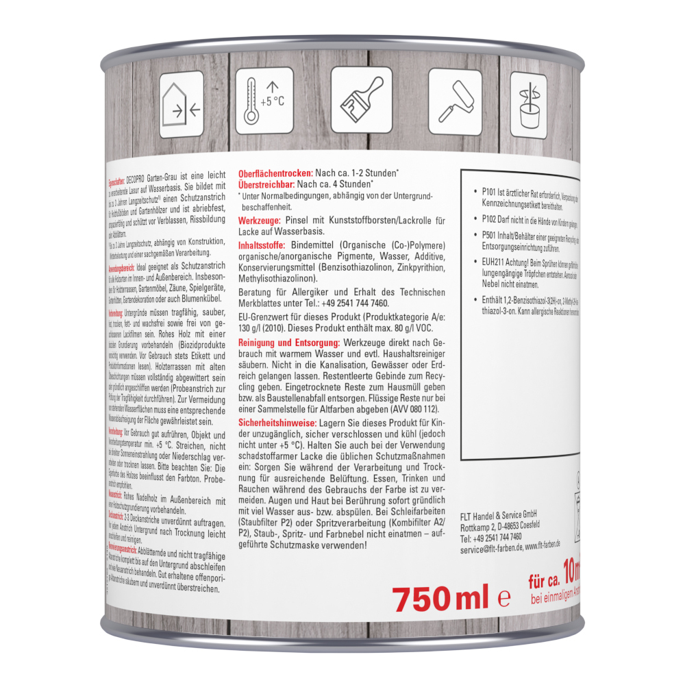DECOPRO Garten-Grau 750 ml in Anthrazit, matt image number 1