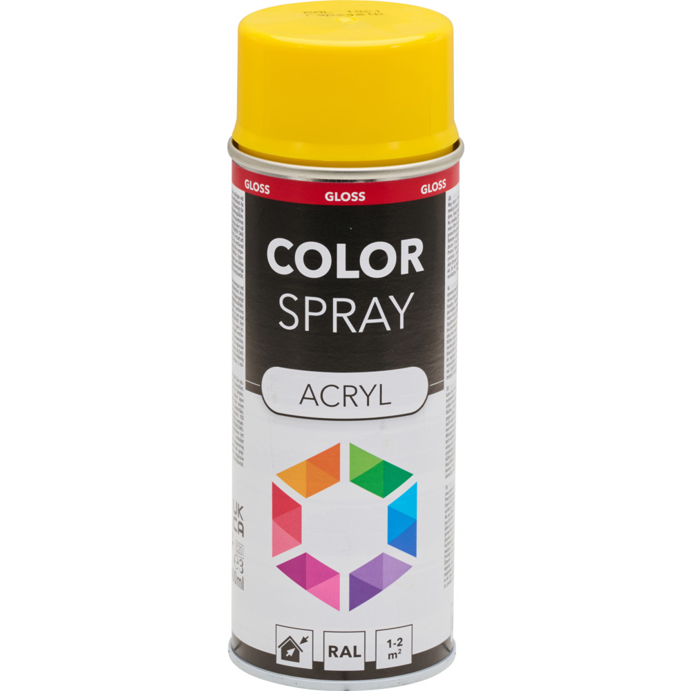 Lackspray gl&auml;nzend 400 ml Acryl RAL 1021 rapsgelb image number 1