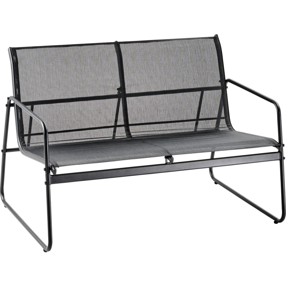 Lounge-Set 4-teilig mit Metallgestell und Glastisch image number 4