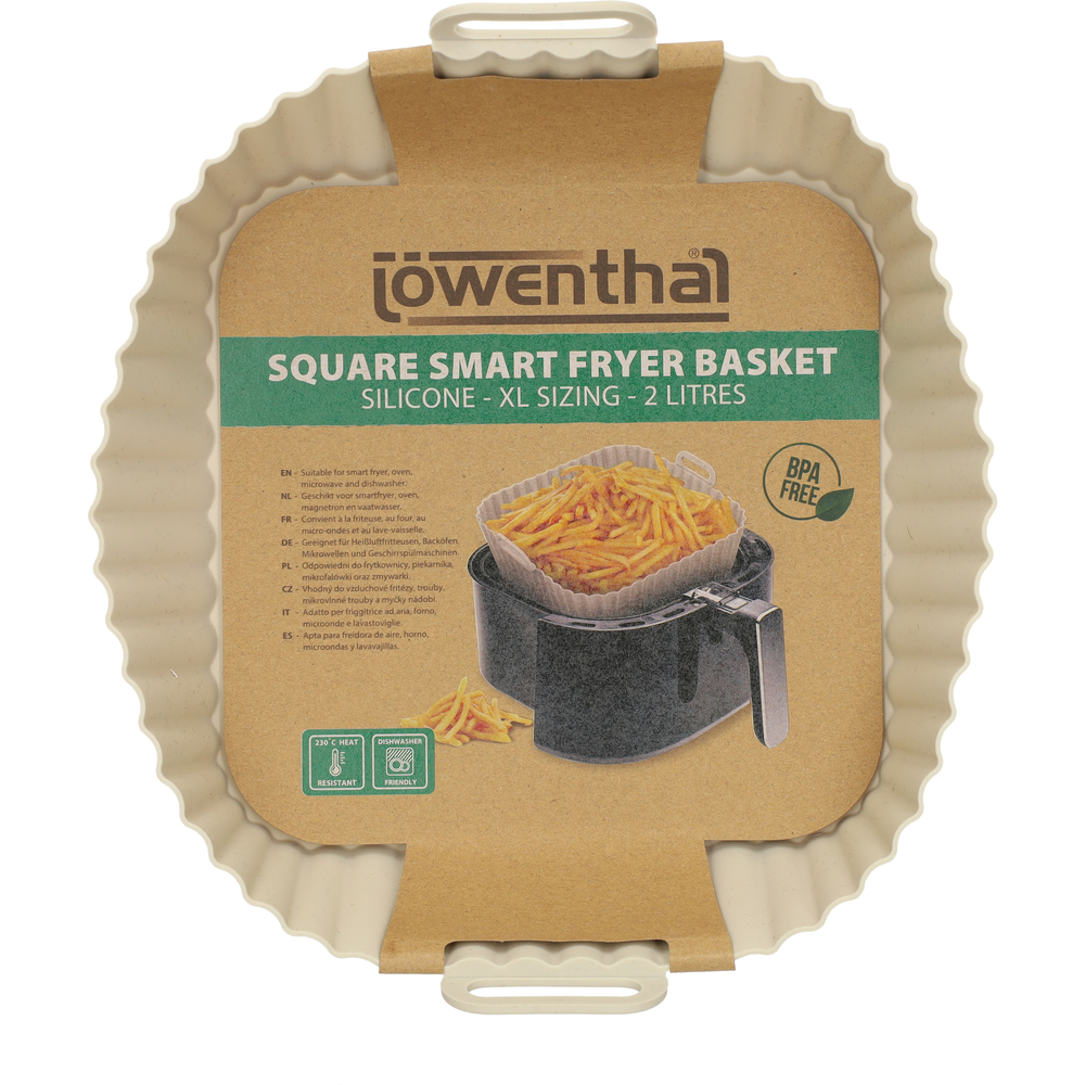 Airfryer-Silikonform quadratisch 4,5 l creme image number 1