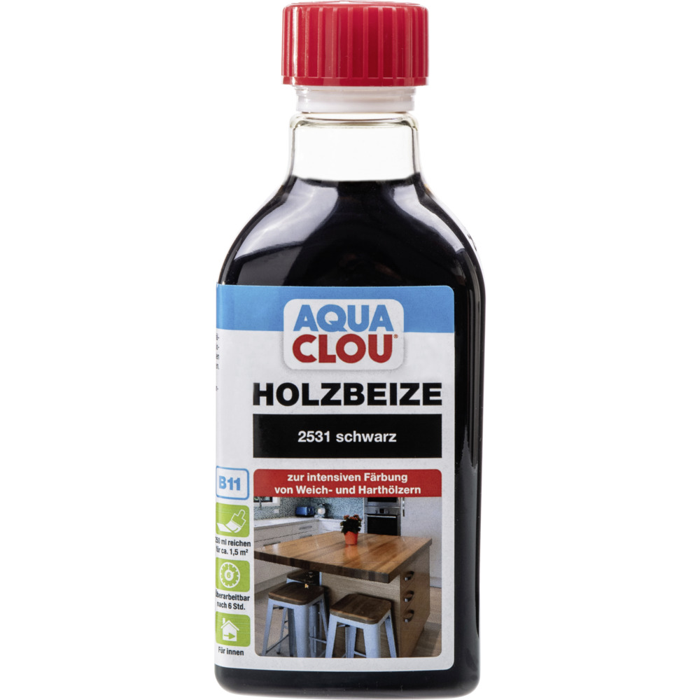 Aqua Clou Holzbeize Schwarz 250 ml