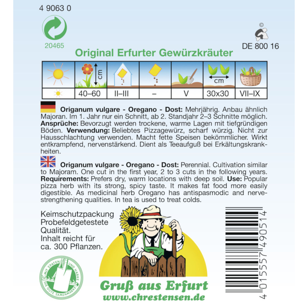 Saatgut Oregano Dost ca. 300 Pflanzen image number 1