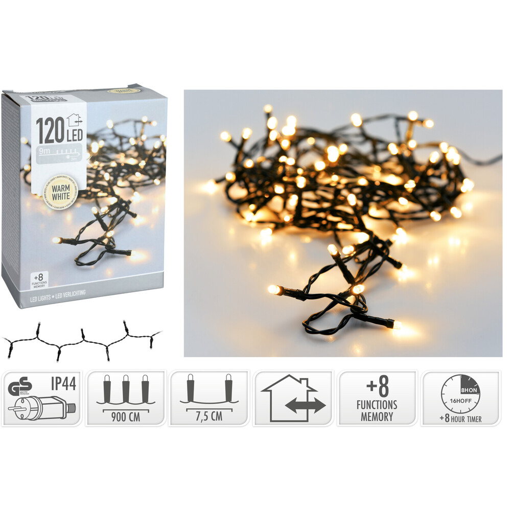 LED Lichterkette warmweiß mit 120 LEDs image number 0