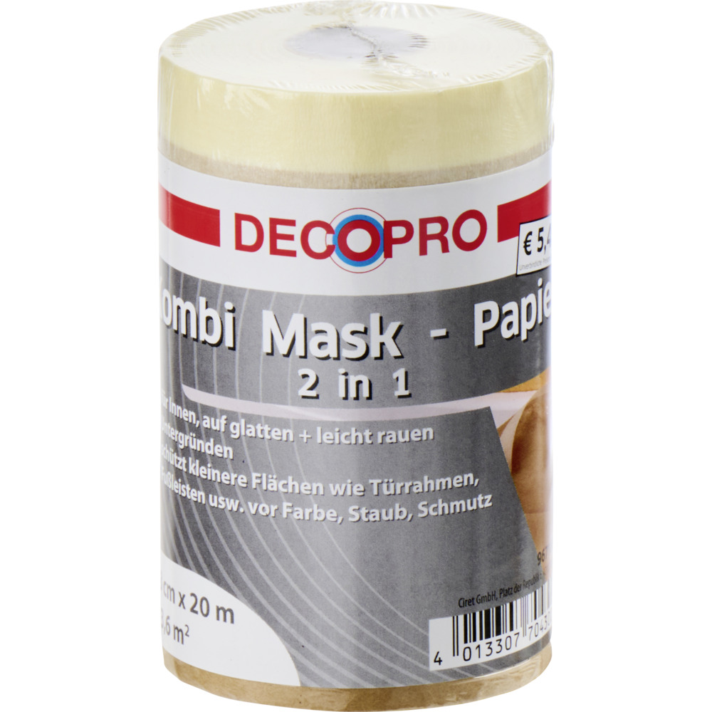 Abdeckpapier 18 cm x 20 m Kombi-Mask 2in1 Papier/Krepp image number 0