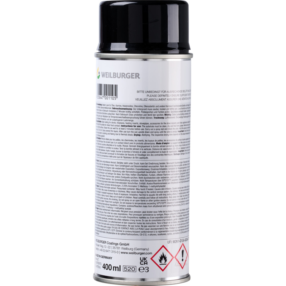 Senotherm Ofen-Spray schwarz metallic image number 1
