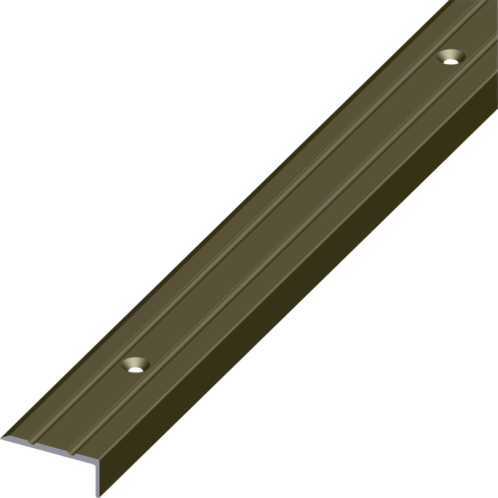Winkel-Abschlussprofil Aluminium eloxiert 1000 x 25 x 10 mm bronzefarben gelocht image number 0