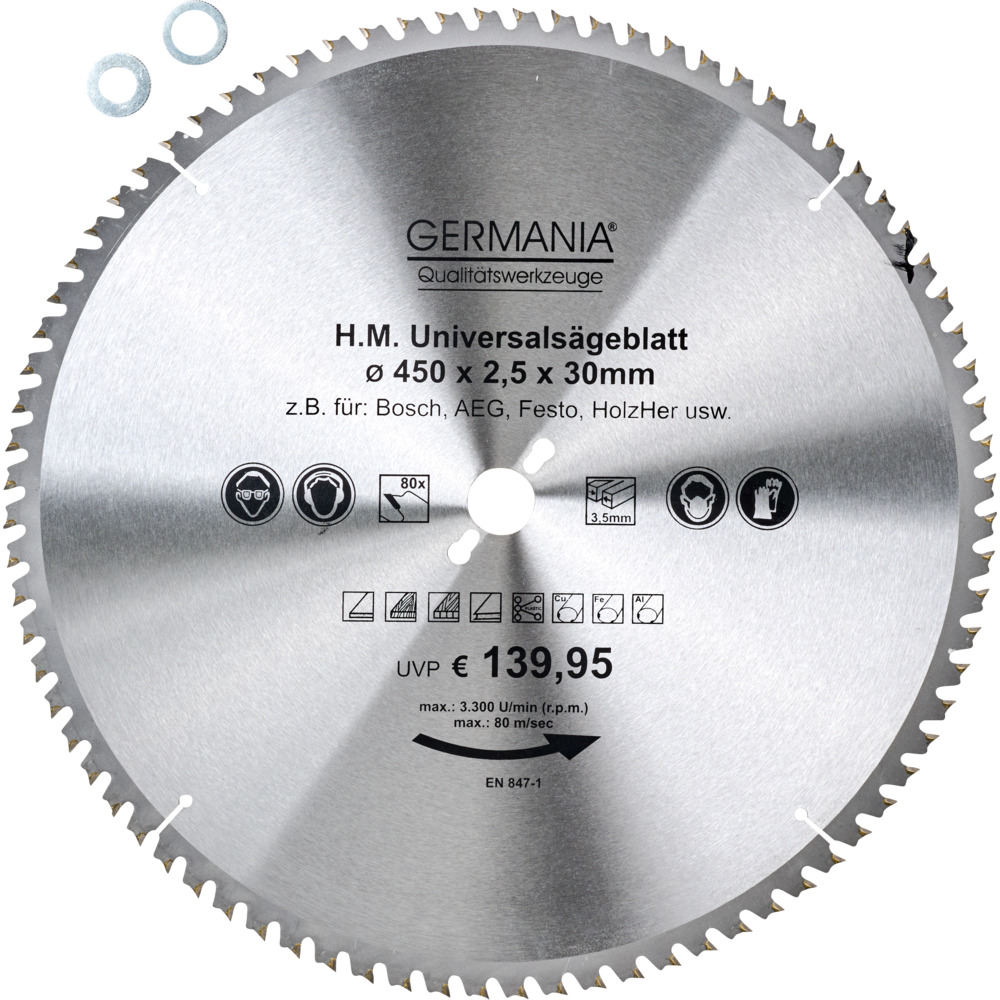 HM Multi-Sägeblatt 450x30mm 80Zähne universal