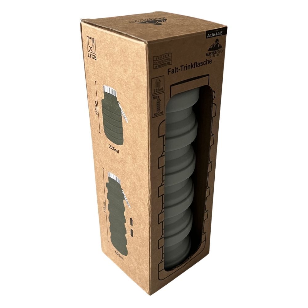 Trinkflasche 500 ml faltbar - 2-fach sortiert image number 2