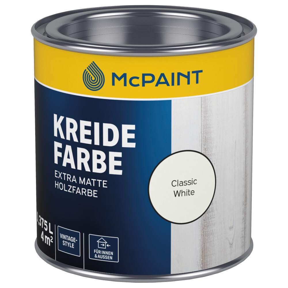 Kreidefarbe Classic White 375 ml, Holzfarbe für Innen & Außen image number 0