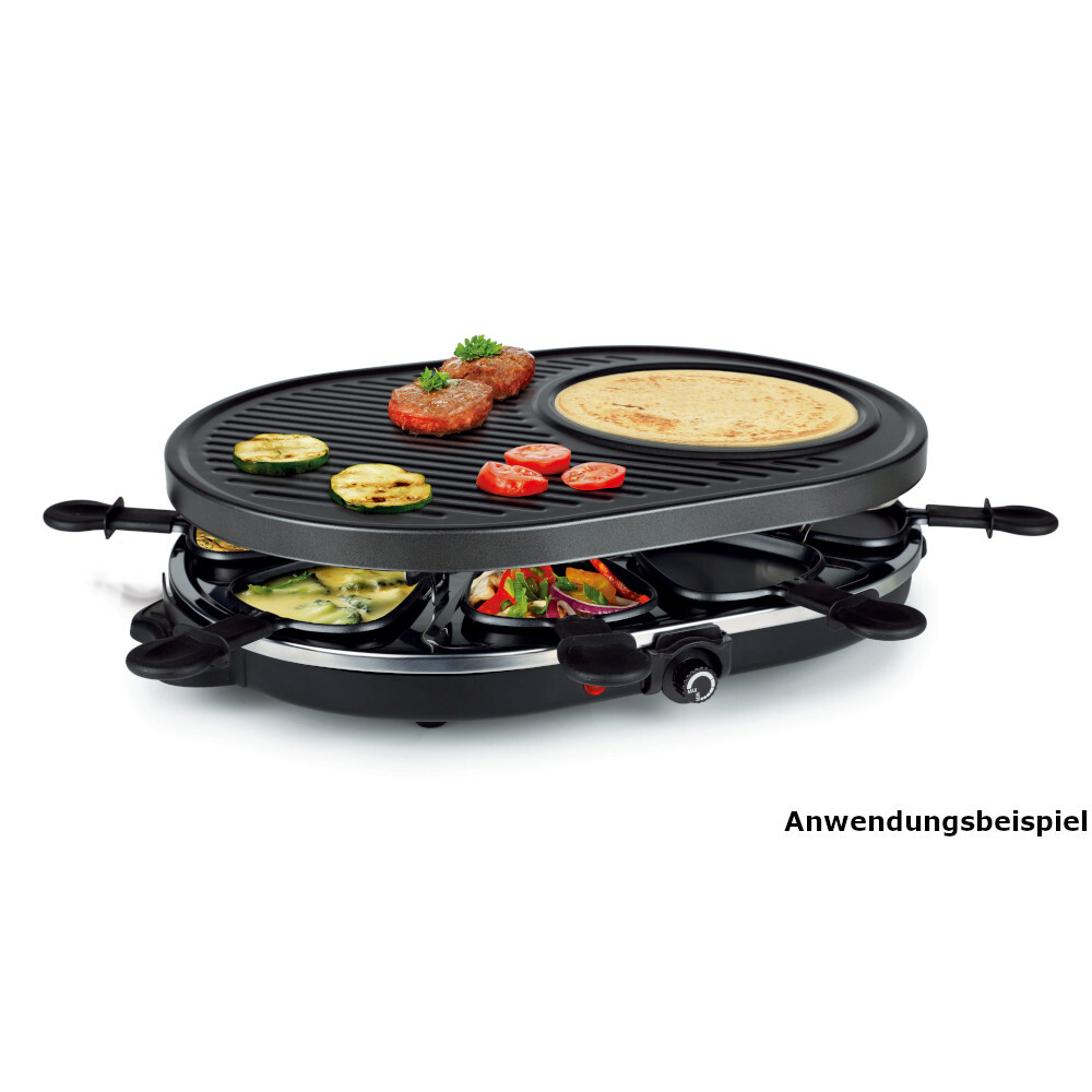 TOP COOK Raclette-Grill für 8 Personen in Schwarz