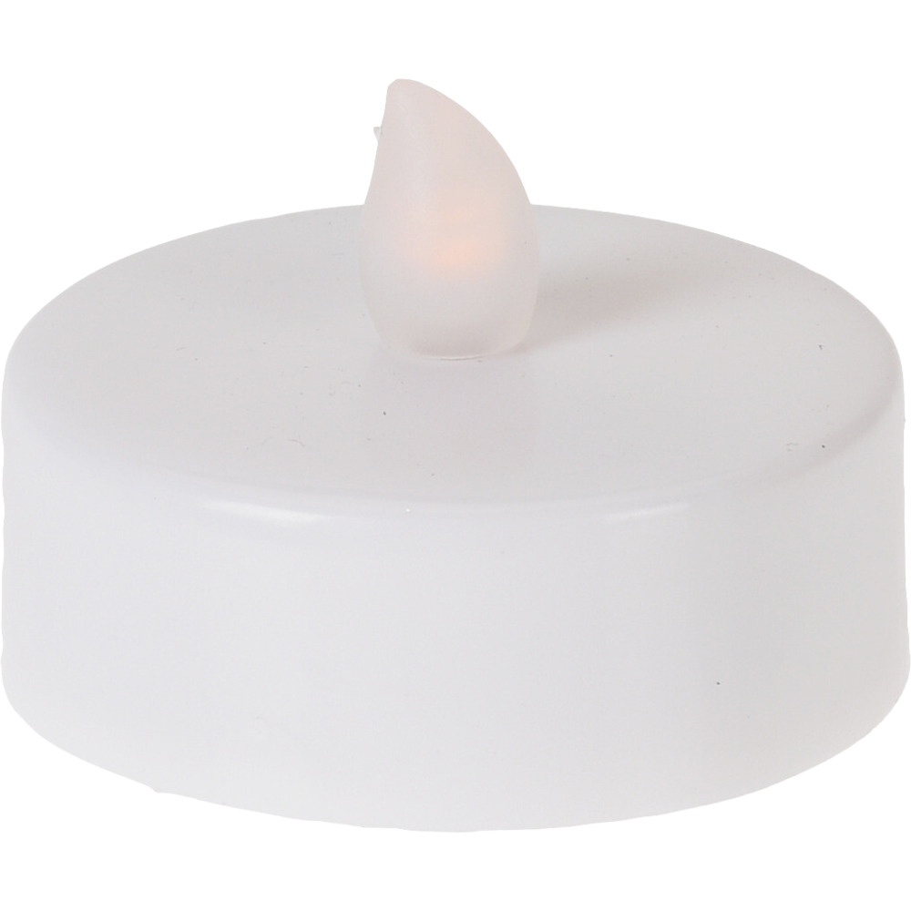 LED-Teelichter-Set Jumbo 2 Stück flackernd in weiß mit 2 CR2032-Batterien image number 1