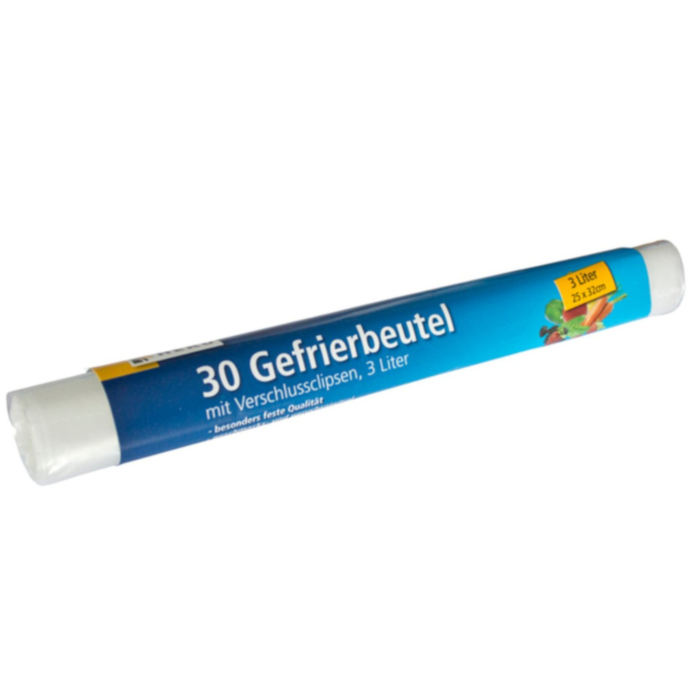 Gefrierbeutel mit Beschriftungsfeld und Verschlussclips image number 0