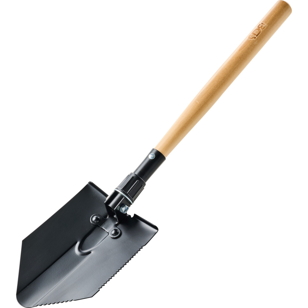 Klappspaten L&auml;nge 625 mm mit Holzstiel