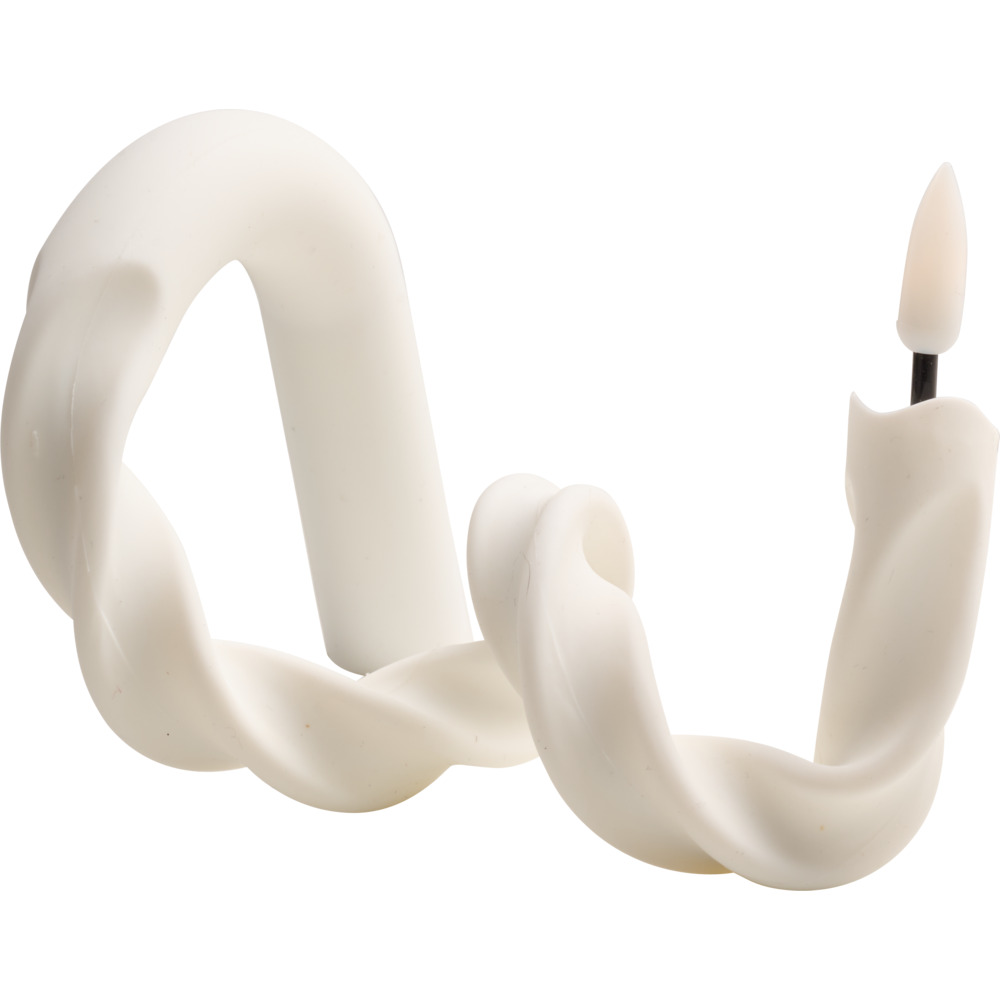 LED-Kerze flexibel twisted 41 cm, Akkubetrieb, wei&szlig; image number 1
