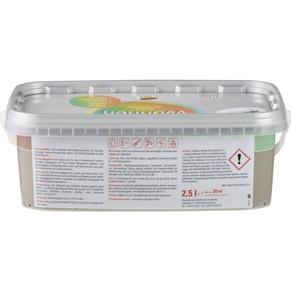 DECOPRO Wandfarbe 2,5 Liter nebel matt image number 2