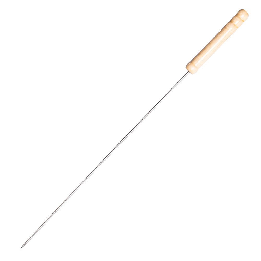 Schaschlikspieße 4 Stück 38,5 cm aus Edelstahl mit Holzgriff image number 1