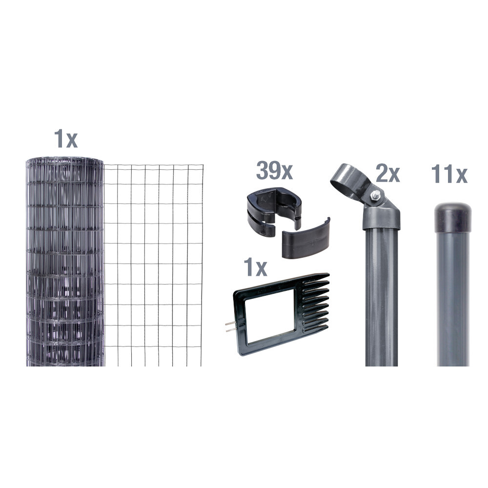 Drahtzaun-Set Fix-Clip Pro® anthrazit 25 m x 81 cm image number 0