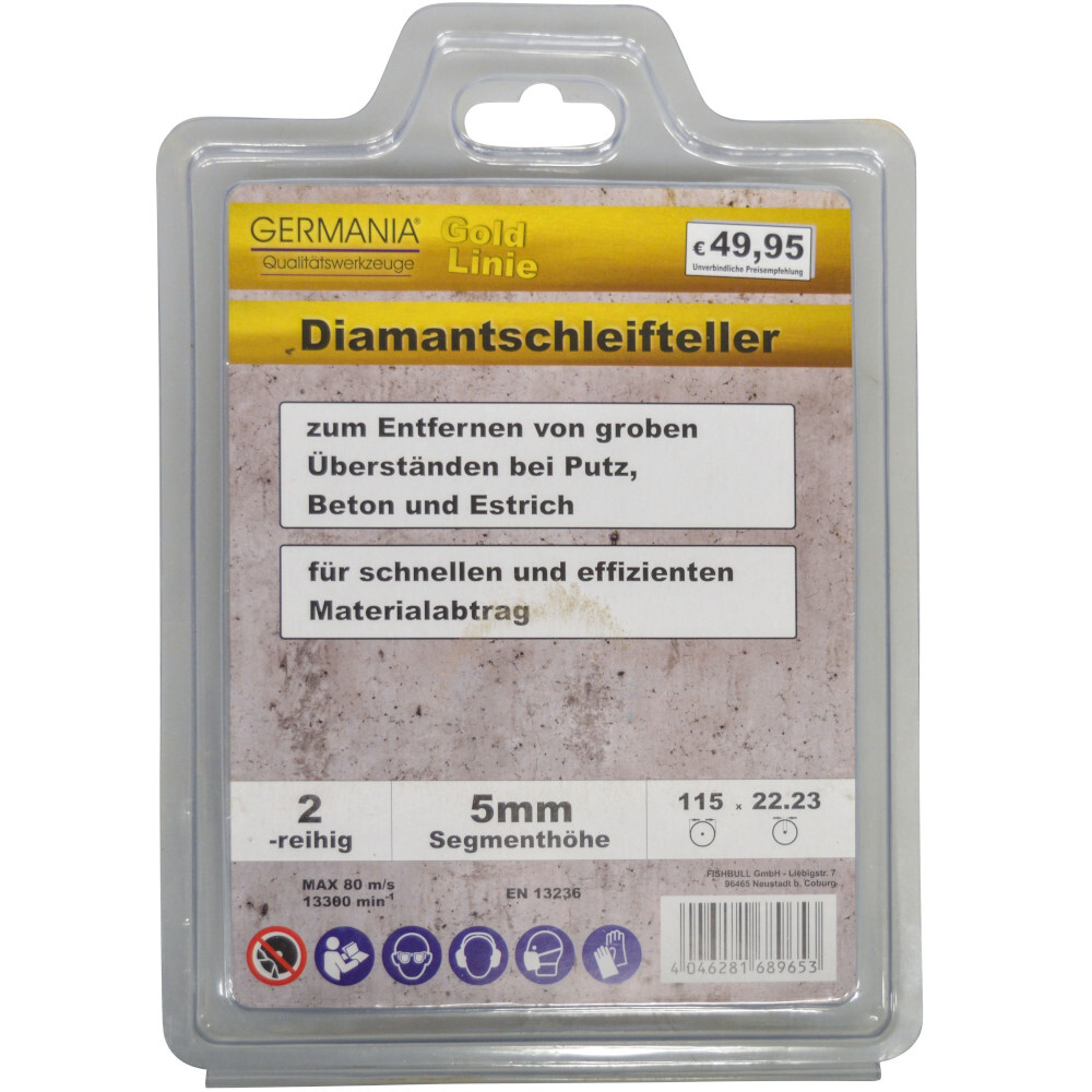 GERMANIA® Diamantschleifteller zweireihig, 115 x 22,23 mm image number 1
