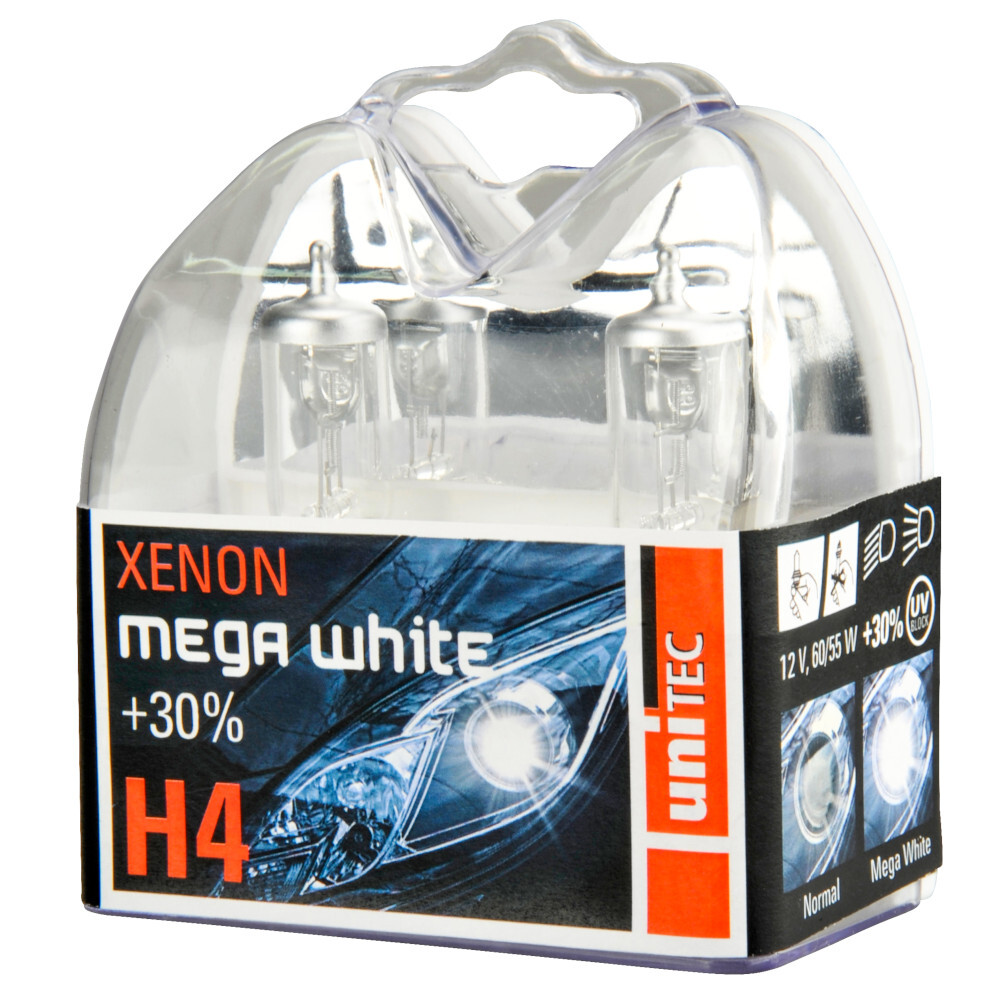 Scheinwerferlampe Xenon Mega White H4, 12 V 60/55W, 2 Stück image number 0