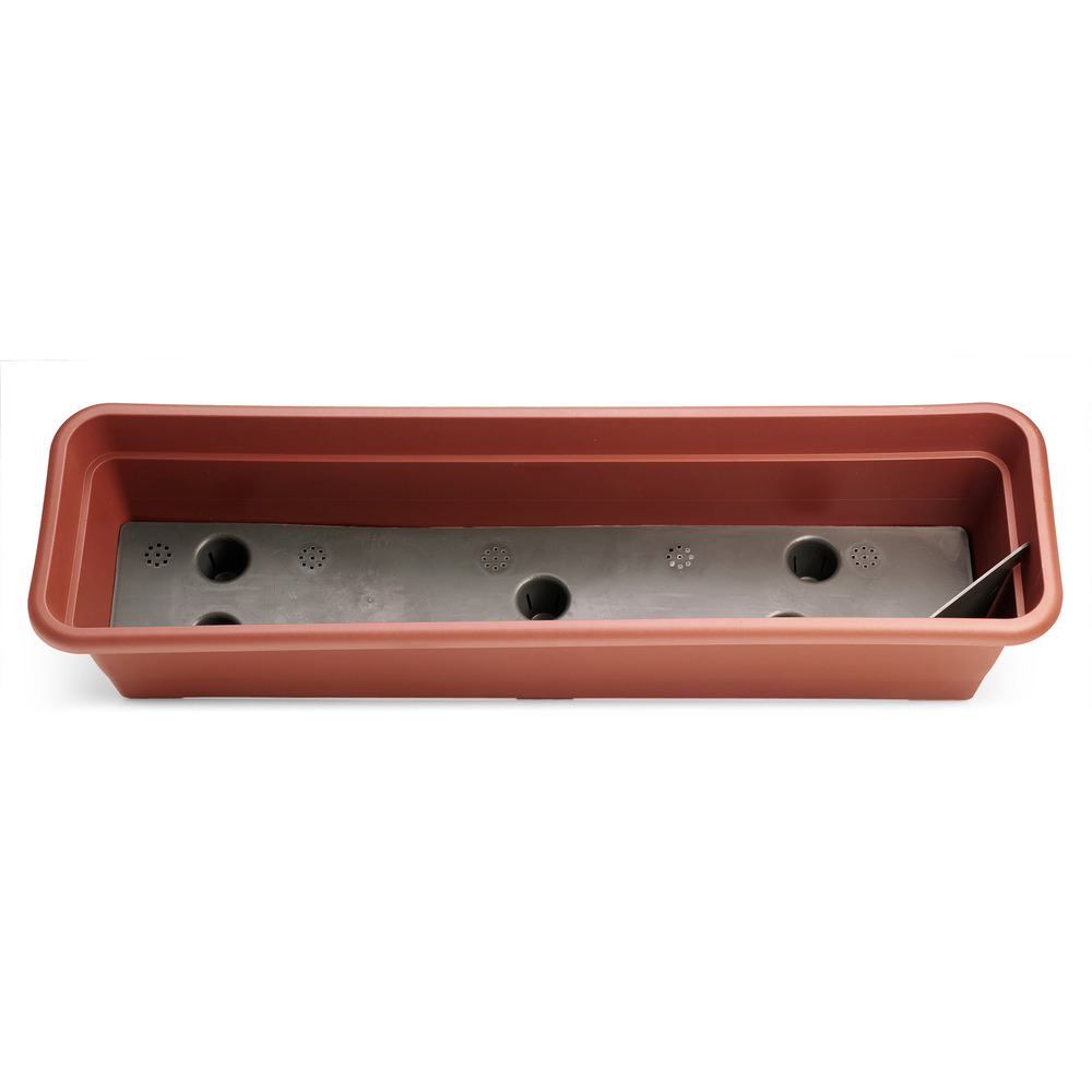Balkonkasten mit Bewsserungseinsatz 99 cm terracotta | Sonderpreis Baumarkt