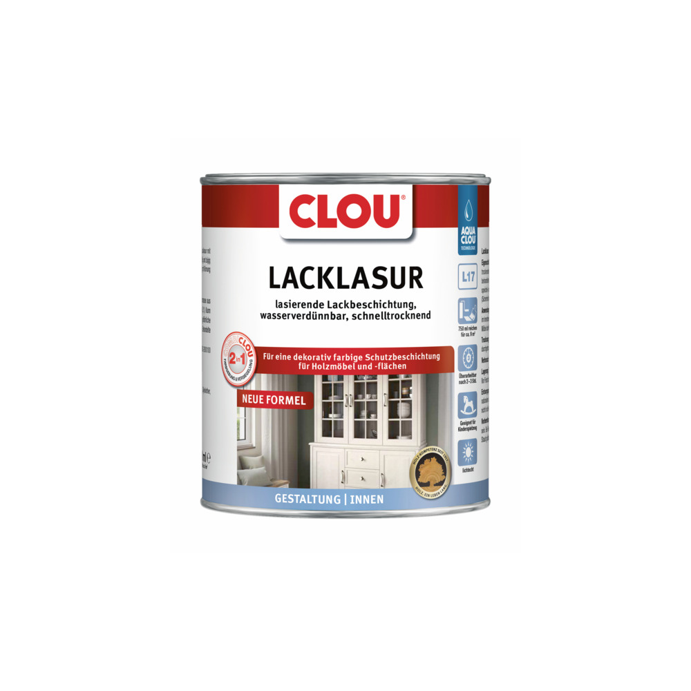 AQUA CLOU Lacklasur Nr. 24 steingrau 375ml