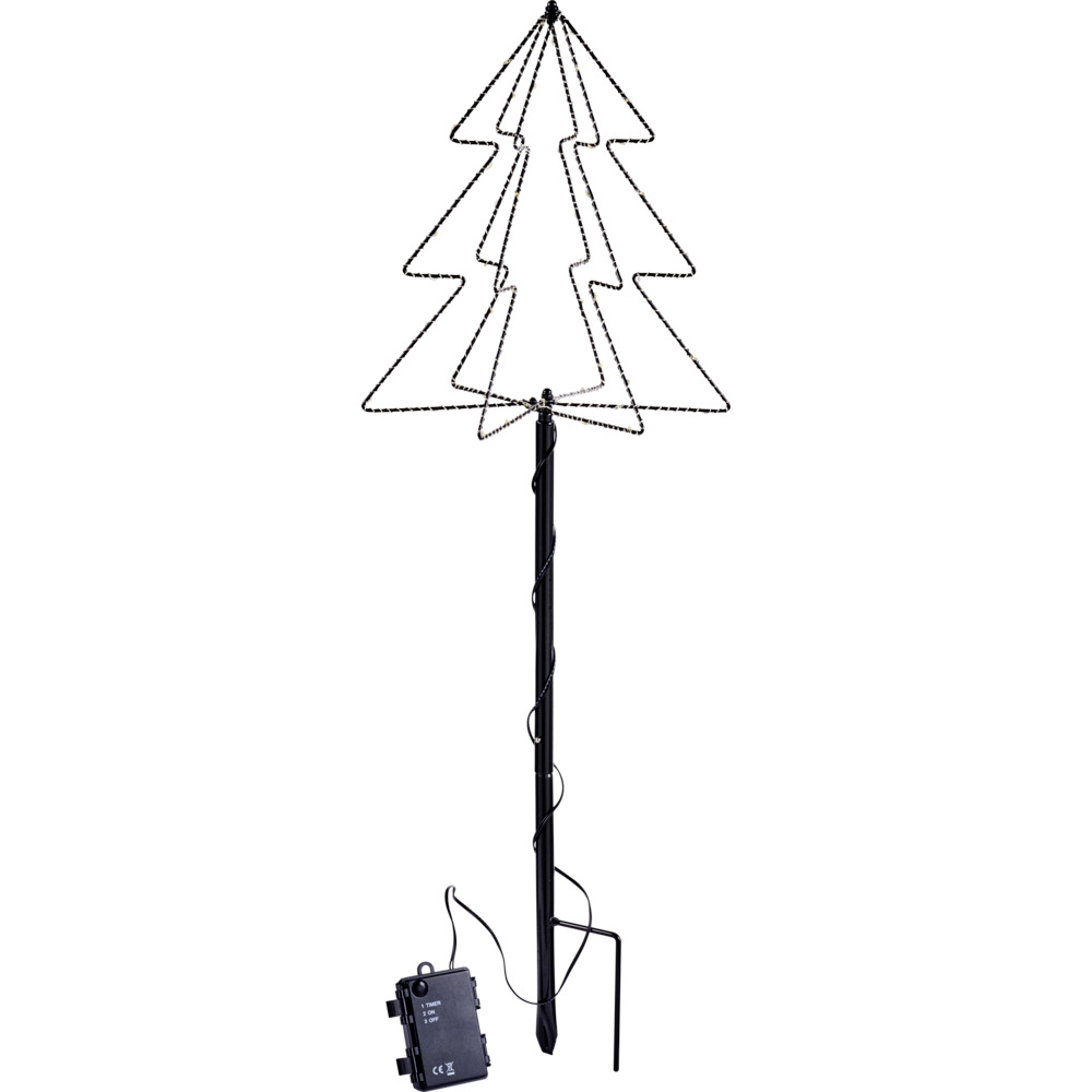 3D-Weihnachtsbaum mit LEDs und Erdspieß