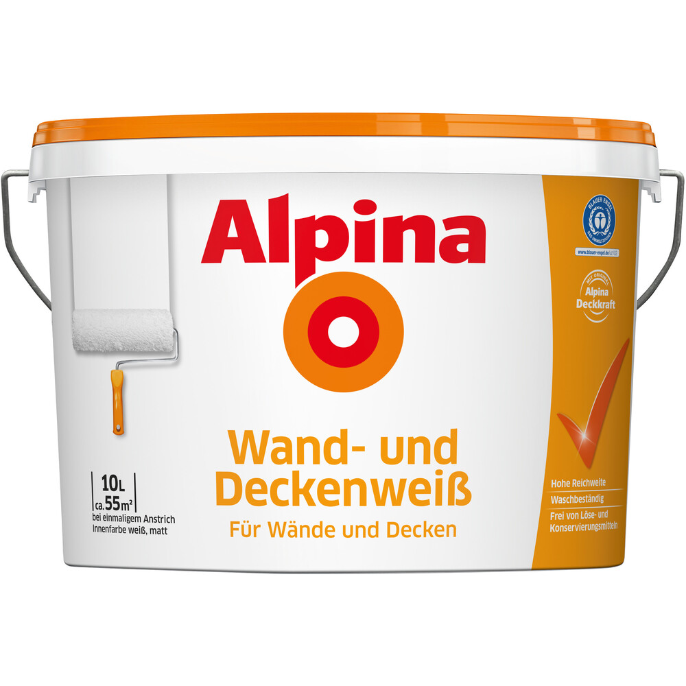 Alpina Wand- und Deckenwei&szlig; 10 Liter