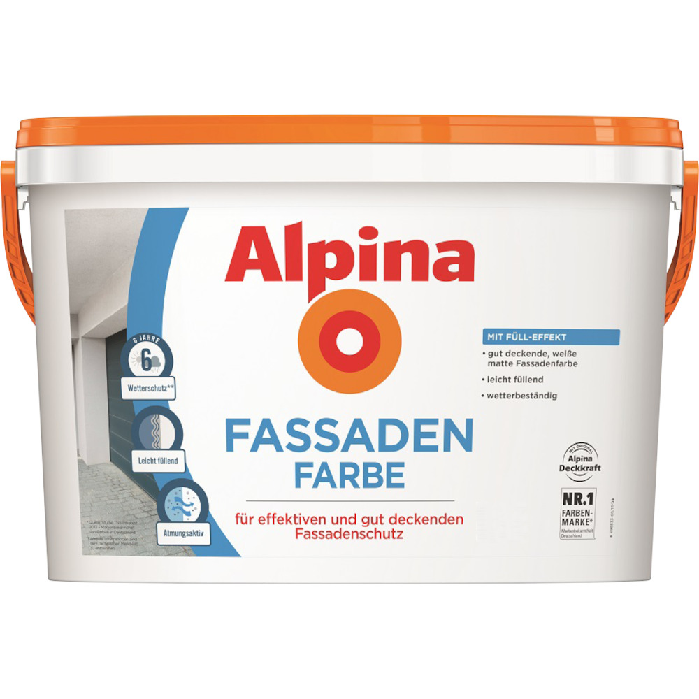 Alpina Fassadenfarbe weiß matt 10 Liter