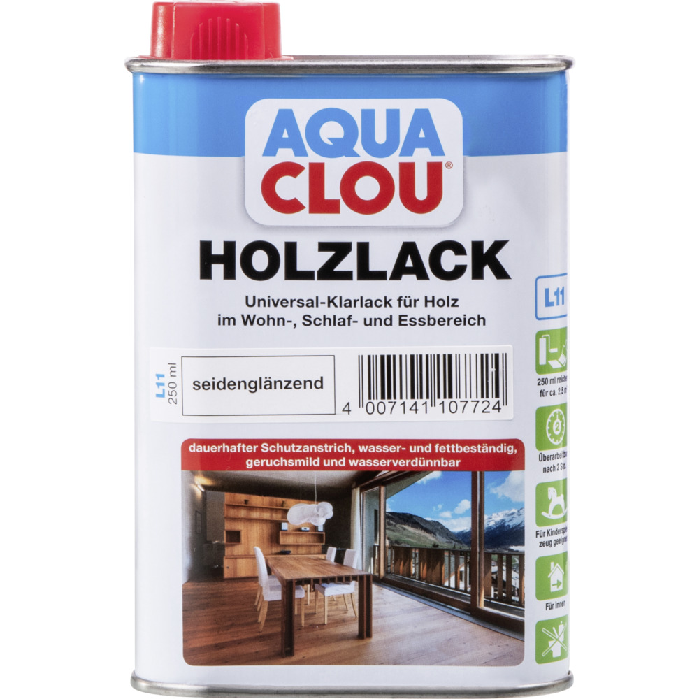 Clou L11 AQUA-Holzlack 250 ml seidenglänzend image number 2