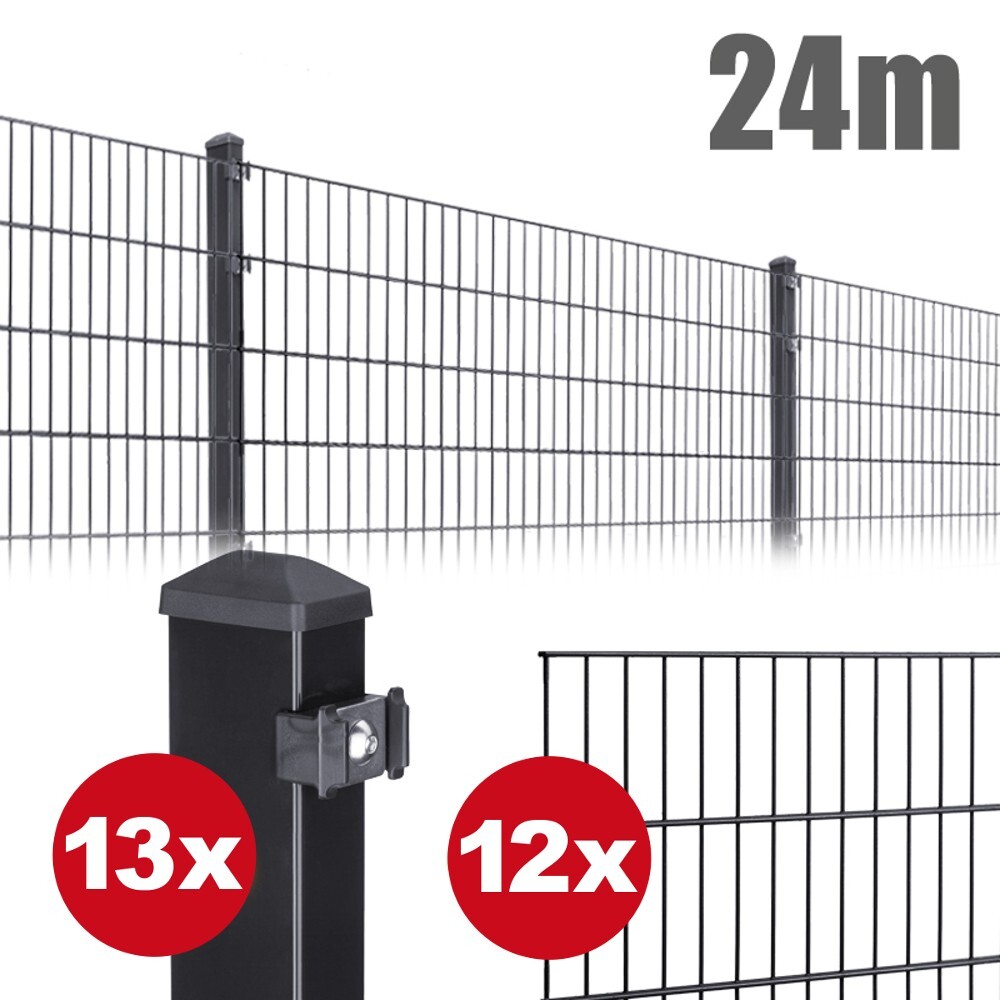 Zaunpaket PICO ca. 0,8 m x ca. 24 m anthrazit verzinkt pulverbeschichtet image number 0