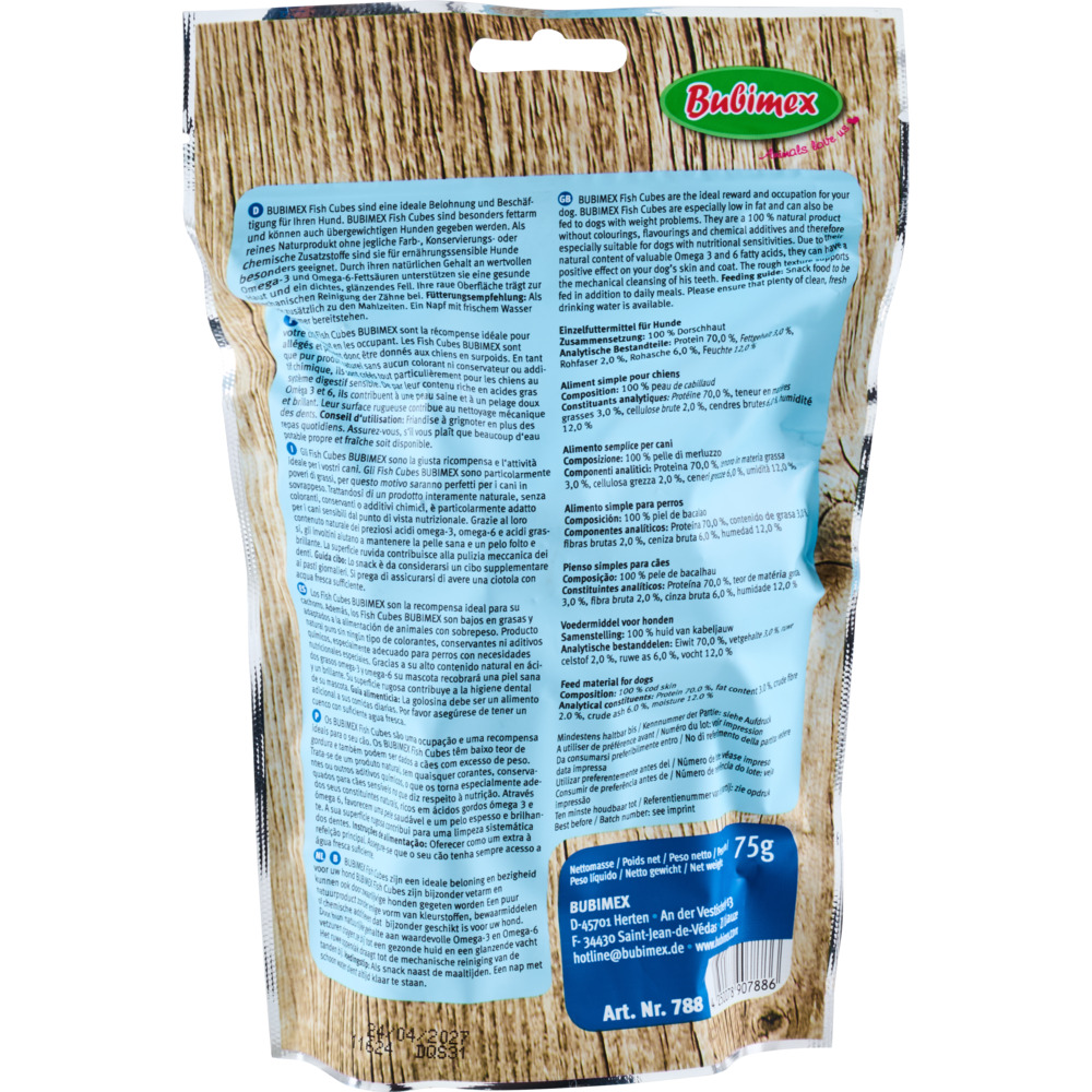 Fischw&uuml;rfel f&uuml;r Hunde 75g image number 1