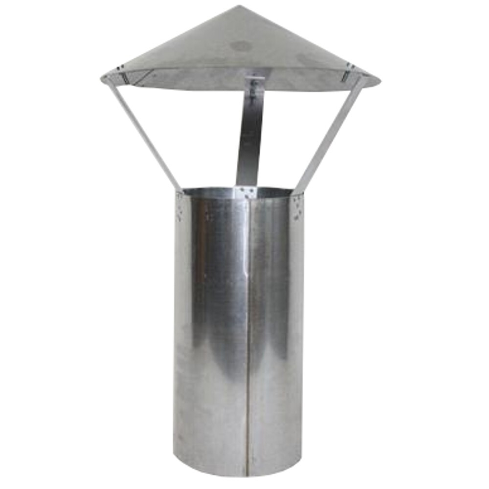 Ofenrohr Regendach 25cm Ø120 mm Stahlblech feueraluminiert