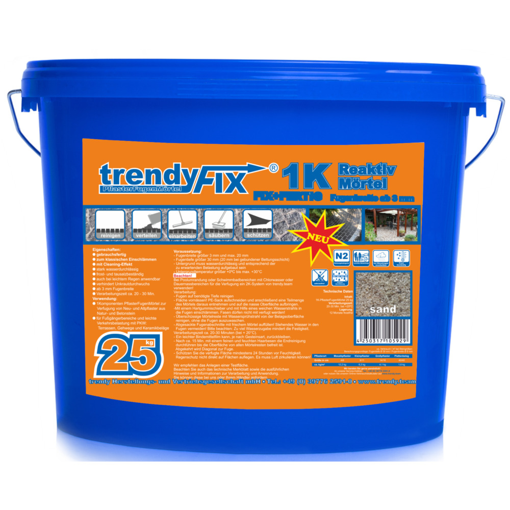trendyFIX&reg; Pflasterfugenm&ouml;rtel 1K 25 kg, sand