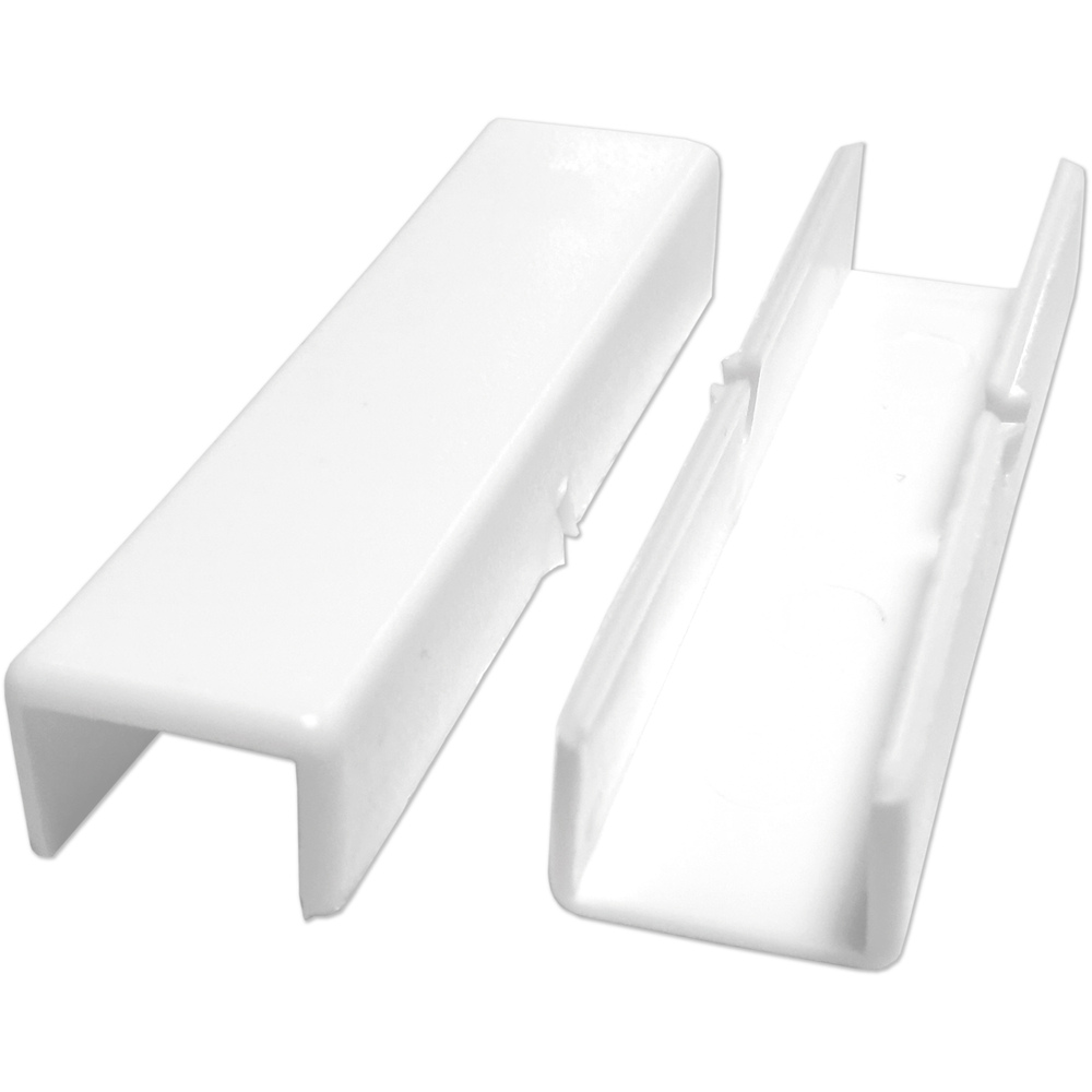 Verbinder für Gardinenschienen mit Innenlauf, weiß 2er Pack