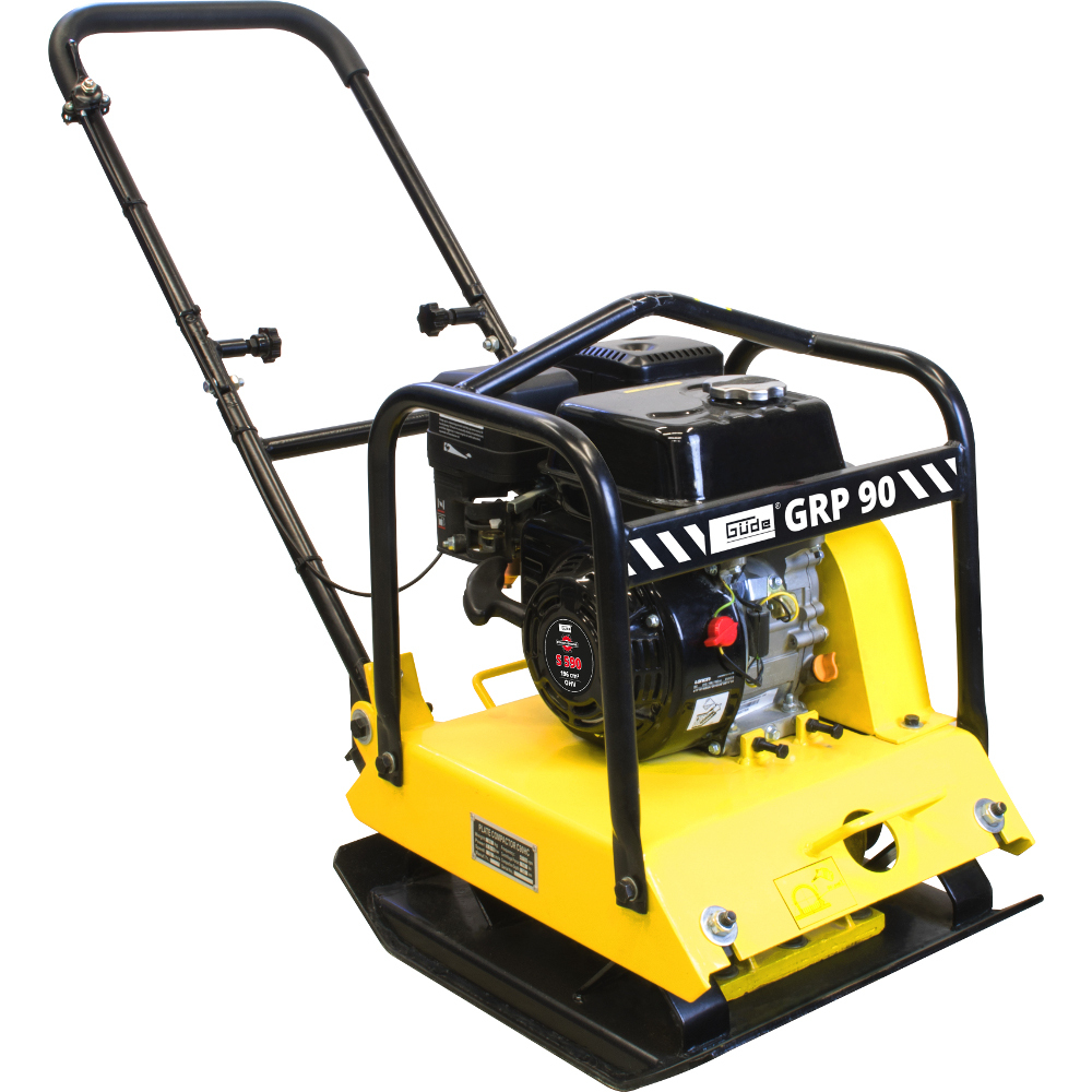 Güde® Rüttelplatte GRP 90 4-Takt Benzin mit 4,1 KW Motorleistung für Pflaster- und Ausbesserungsarbeiten