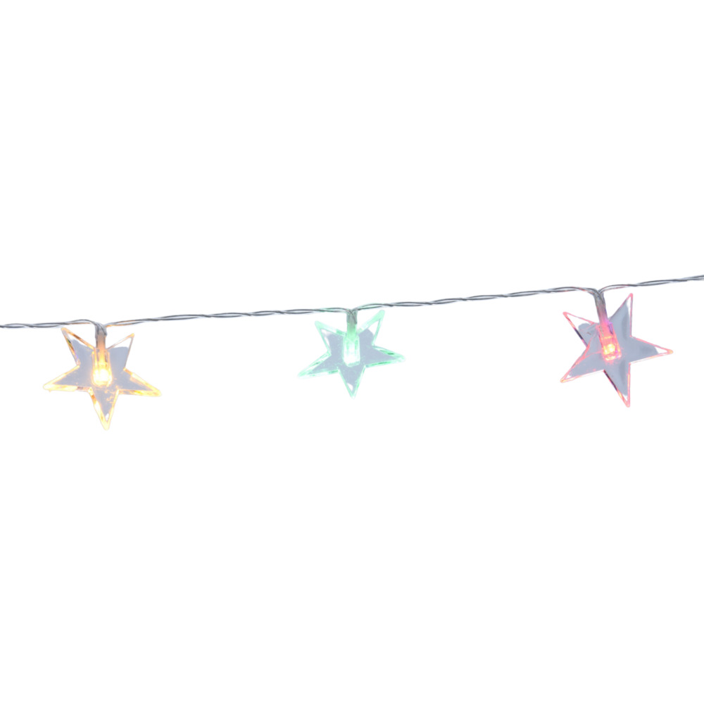 LED Lichterkette Sterne bunt 130 cm image number 0