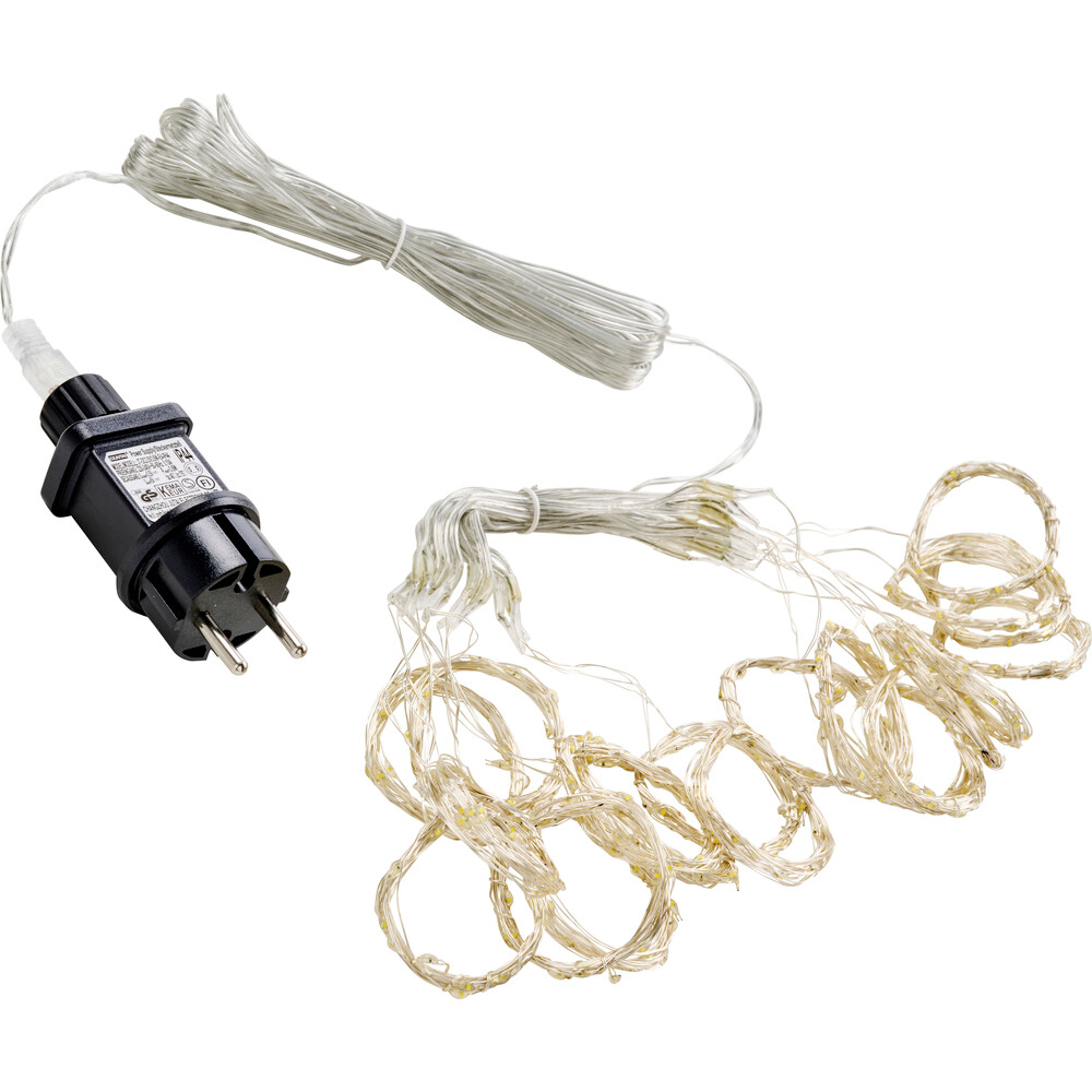 LED-Lichtervorhang Silberdraht mit 400 Micro-LEDs - B-Ware image number 1