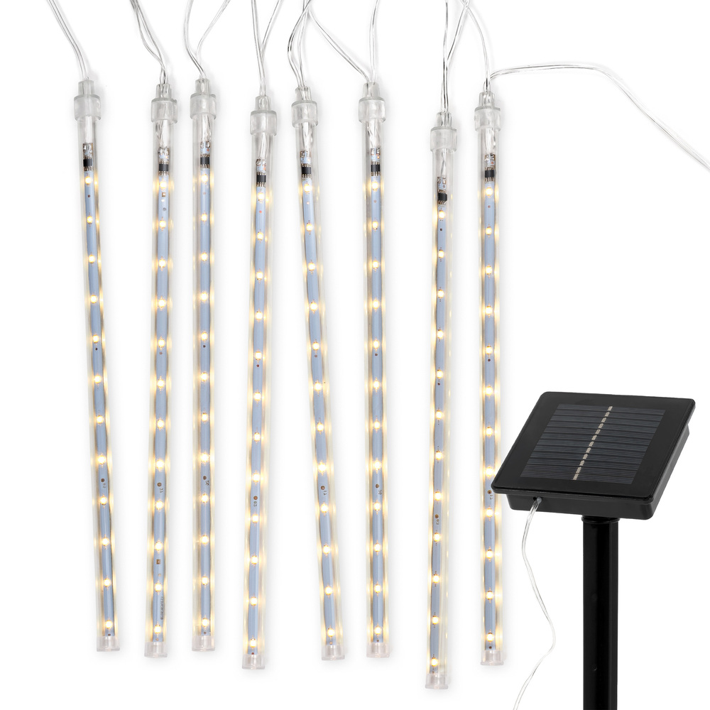 LED-Solar Lichterkette Meteor 192 LED warmweiß