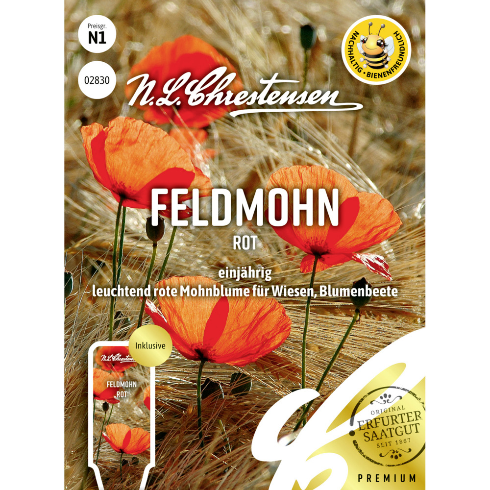 Saatgut Feldmohn Rot