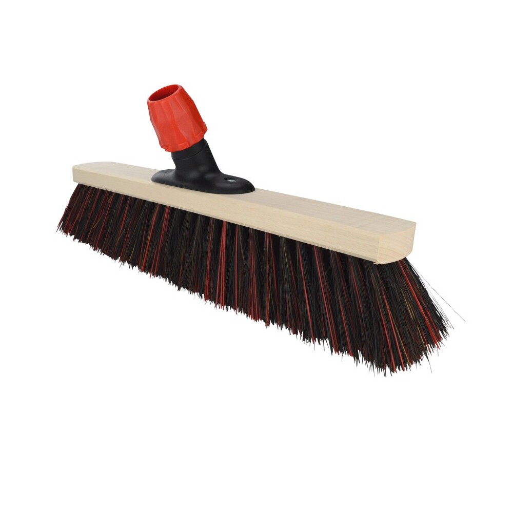 Besen 40cm schwarz/rot Arenga/Elaston Werkstattbesen Hallenbesen Kehrbesen